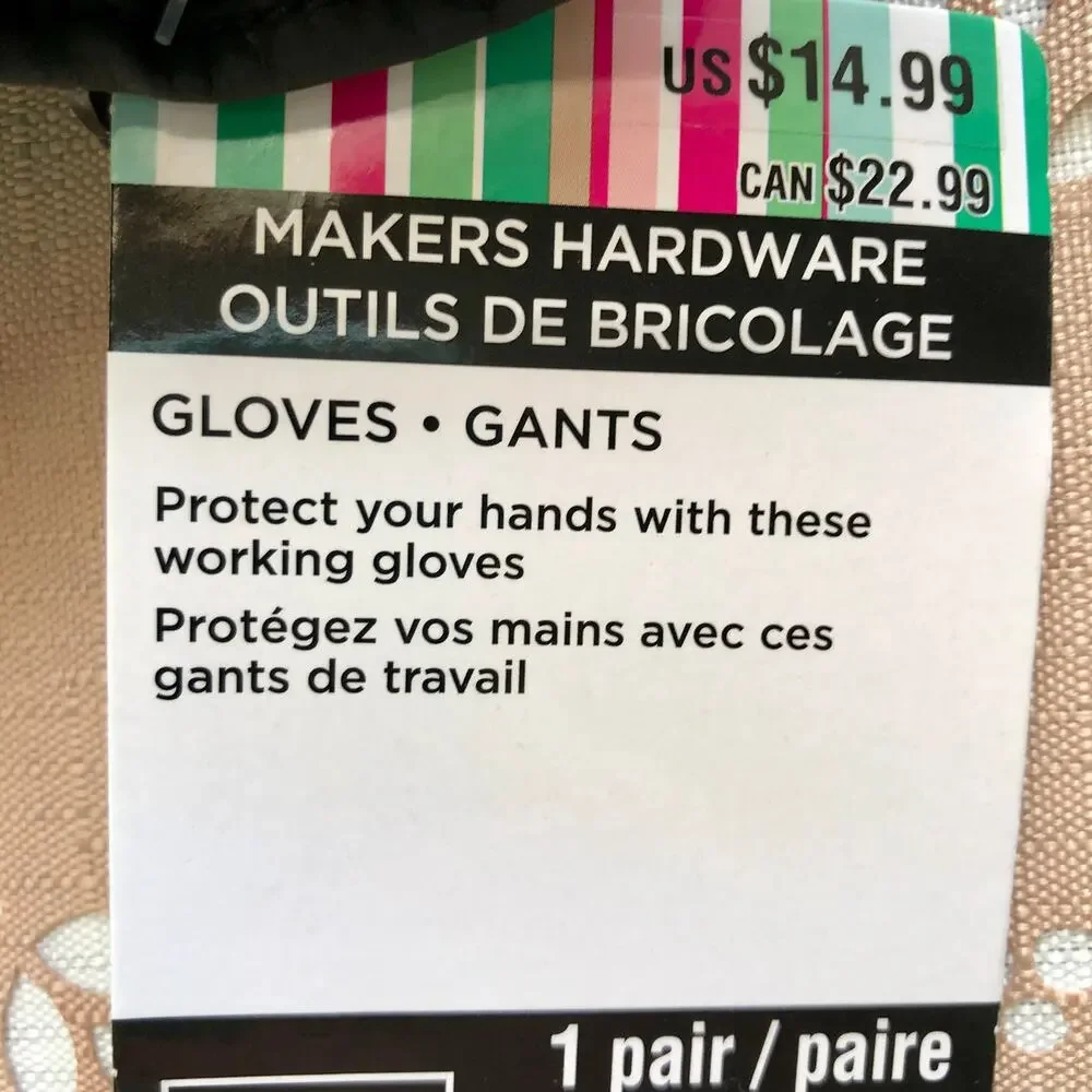 NWT Artminds Teal Hand Protection Working Gloves Size: Medium